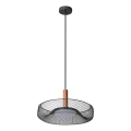 Osram - LED lestenec na kablu DECOR MESH LED/18,5W/230V premer 40 cm črna/kavčukov les