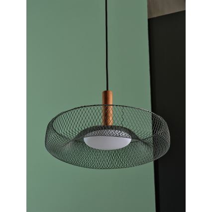 Osram - LED lestenec na kablu DECOR MESH LED/18,5W/230V premer 40 cm črna/kavčukov les
