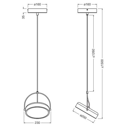 Osram - LED lestenec na kablu DECOR PUCK LED/12W/230V črna