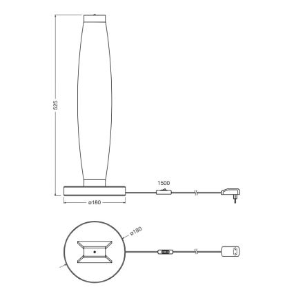Osram - LED Namizna svetilka DECOR FLAT LED/13W/230V siva