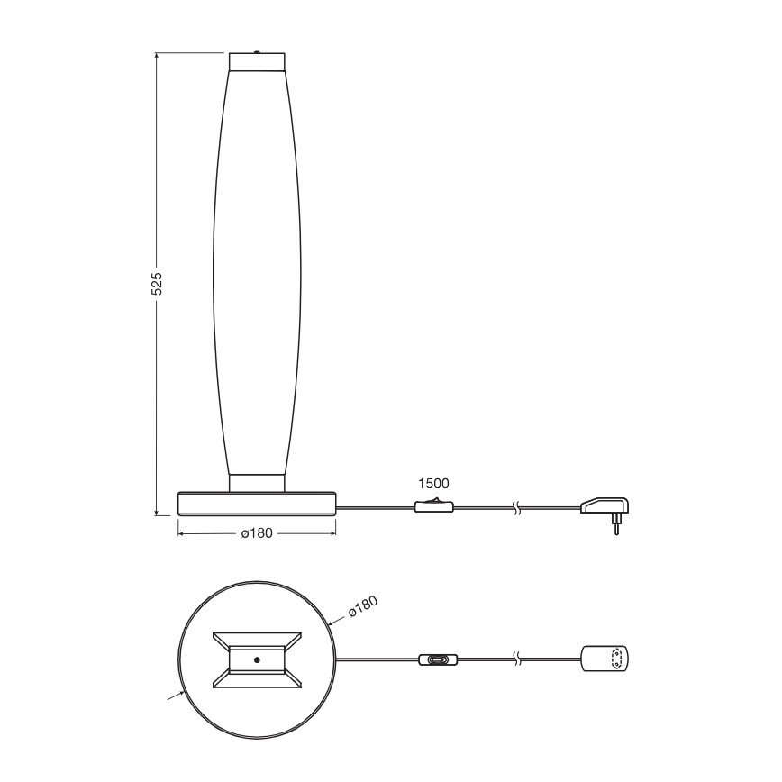 Osram - LED Namizna svetilka DECOR FLAT LED/13W/230V siva