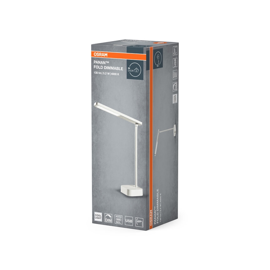 Osram - LED namizna svetilka PANAN z upravljanjem na dotik in funkcijo zatemnitve LED/5,2W/5V 1200 mAh CRI 90