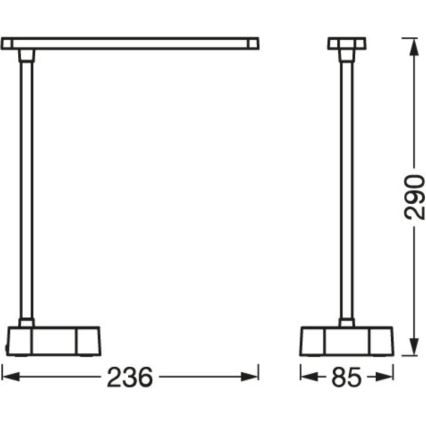Osram - LED namizna svetilka PANAN z upravljanjem na dotik in funkcijo zatemnitve LED/5,2W/5V 1200 mAh CRI 90