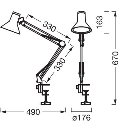 Osram - LED namizna svetilka s sponko in možnostjo zatemnitve OFFICE LINE LED/9W/230V 3000K bela