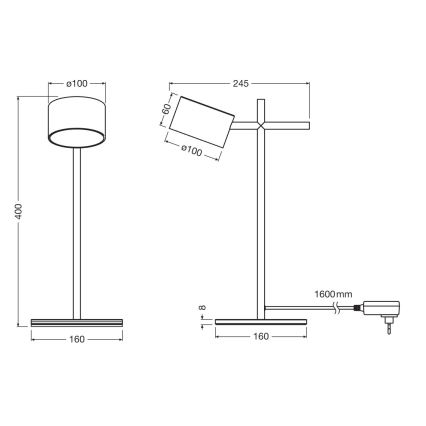 Osram - LED zatemnjevalna na dotik namizna svetilka DECOR KYOTO LED/12W/230V CRI 90 črna