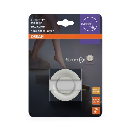 Osram - LED nočna svetilka s senzorjem gibanja in senzorjem mraka LUNETTA LED/0,31W/230V bela