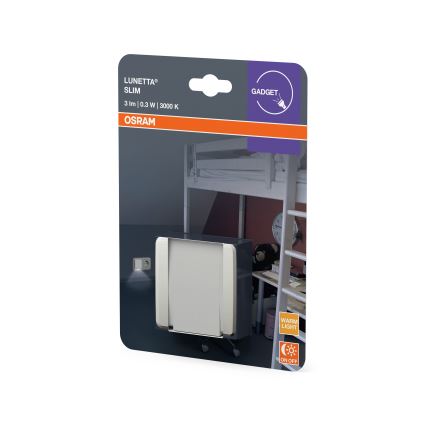 Osram - LED nočna lučka s senzorjem mraka LUNETTA LED/0,3W/230V bela