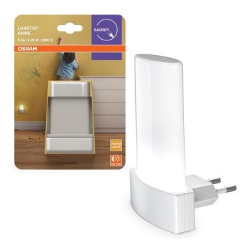 Osram - LED nočna lučka s senzorjem za somrak LUNETTA LED/0,28W/230V 3000K