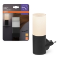 Osram - LED nočna lučka z senzorjem mraka LUNETTA LED/0,2W/230V črna