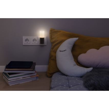 Osram - LED nočna lučka z senzorjem mraka LUNETTA LED/0,2W/230V črna