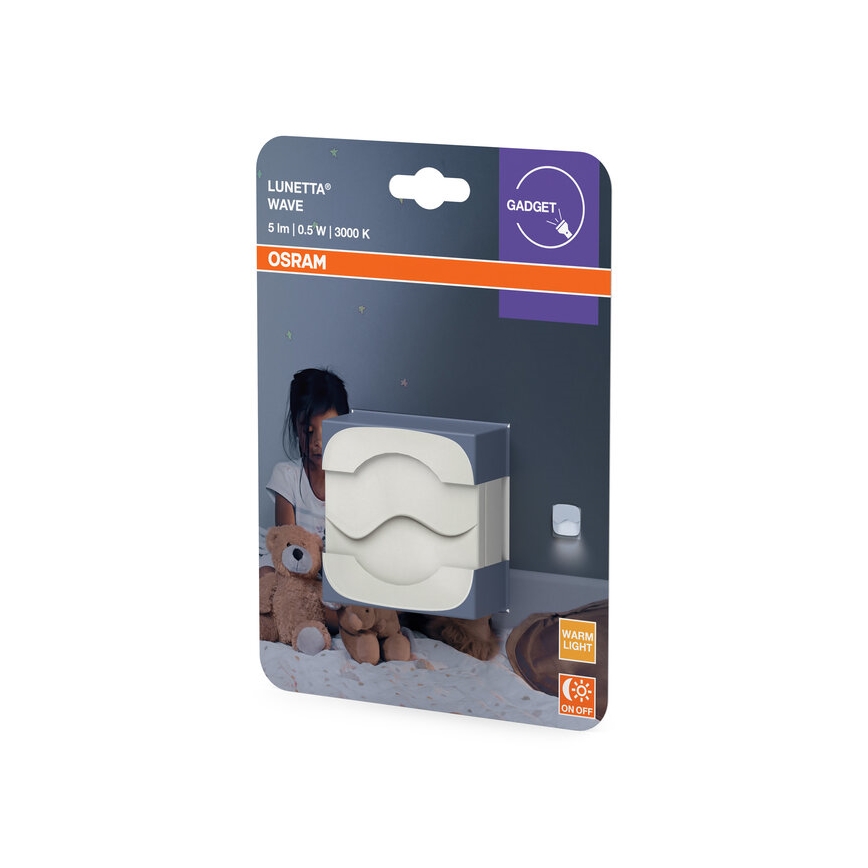 Osram - LED nočna lučka za vtičnico s senzorjem mraka LUNETTA LED/0,5W/230V