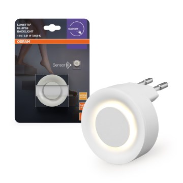 Osram - LED nočna svetilka s senzorjem gibanja in senzorjem mraka LUNETTA LED/0,31W/230V bela