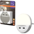 Osram - LED nočno svetilo za vtičnico s senzorjem LUNETTA 2xUSB LED/13W/230V