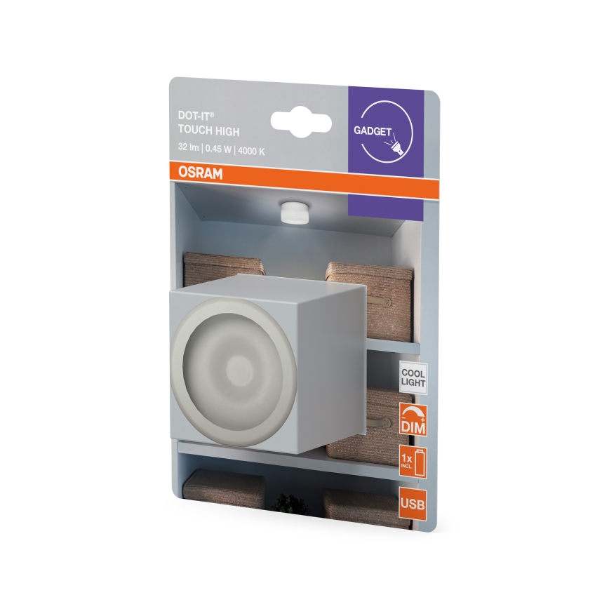 Osram - LED zatemnljiva orientacijska svetilka DOT-IT LED/0,45W/5V 500 mAh bela