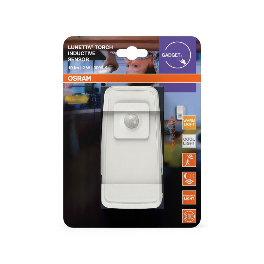 Osram - LED orientacijska lučka za vtičnico s senzorjem LUNETTA LED/2W/230V