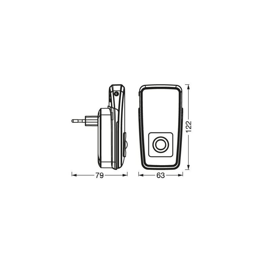 Osram - LED orientacijska lučka za vtičnico s senzorjem LUNETTA LED/2W/230V