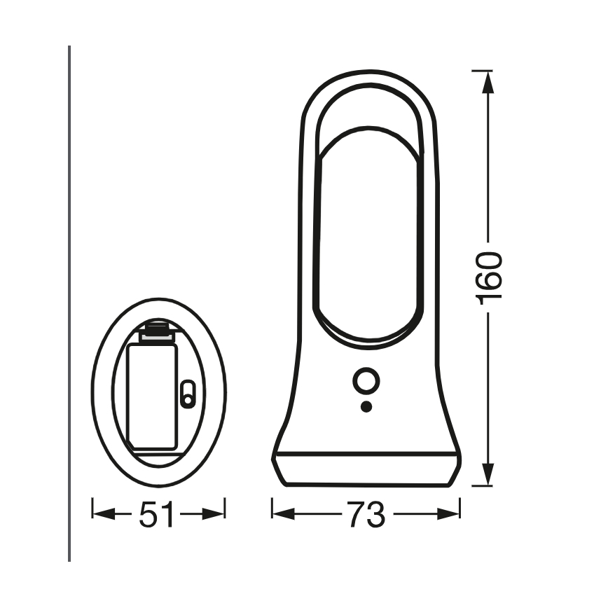 Osram - LED orientacijska svetilka z zaznavo gibanja in senzorjem mraka MOBILE LED/0,7W/4xAAA bela