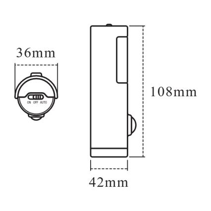 Osram - LED orientacijska svetilka s senzorjem NIGHTLUX LED/0,35W/3xAAA IP54 bela