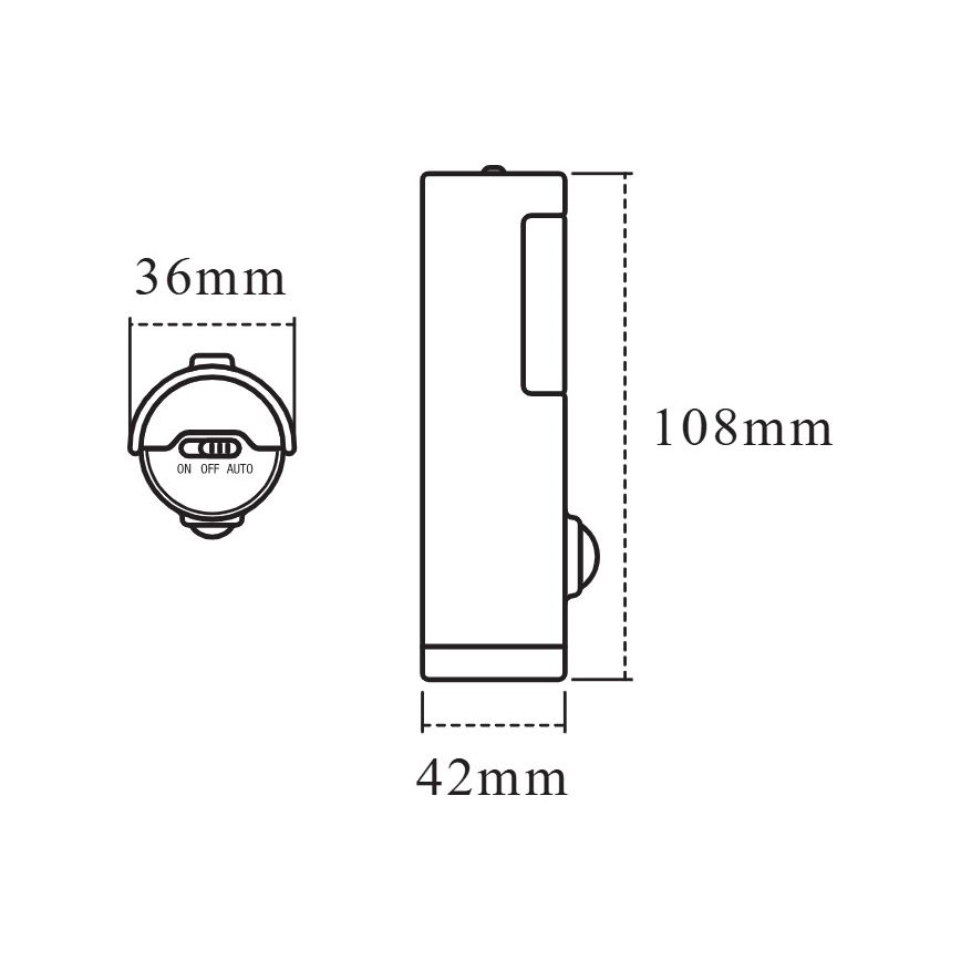 Osram - LED orientacijska svetilka s senzorjem NIGHTLUX LED/0,35W/3xAAA IP54 bela