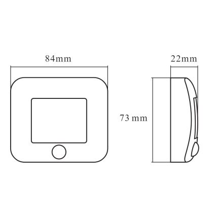 Osram - LED orientacijska lučka s senzorjem NIGHTLUX LED/0,3W/3xAAA IP54 srebrna