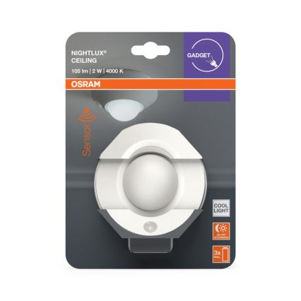Osram - LED orientacijska svetilka s senzorjem NIGHTLUX LED/2W/3xAA, bela