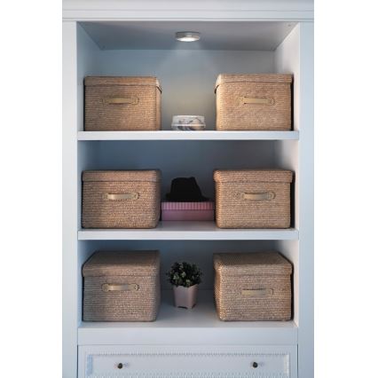 Osram - LED orientacijska svetilka na dotik DOT-IT LED/0,2W/3xAAA premer 6,8 cm srebrna