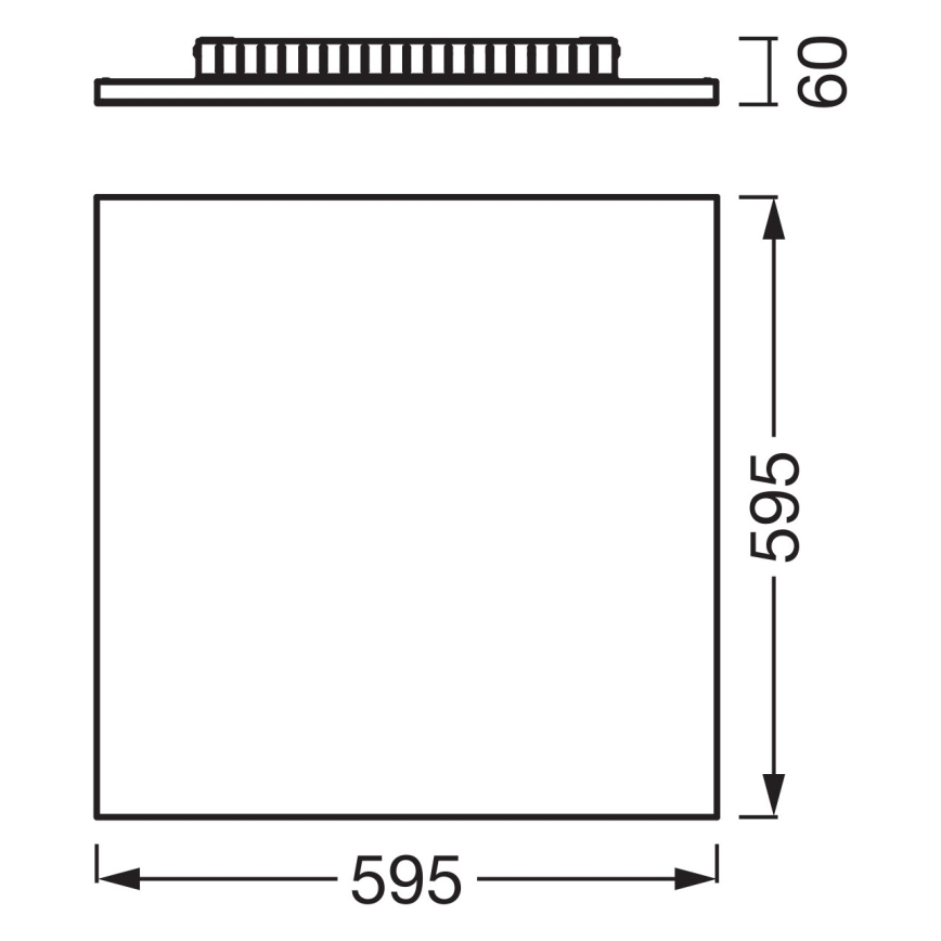 Osram - LED panel površinsko pritrjen PLANON LED/40W/230V 3000K 60x60 cm bela