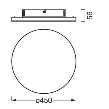 Osram - LED panel za površinsko montažo PLANON LED/28W/230V 3000K, premer 45 cm, bela