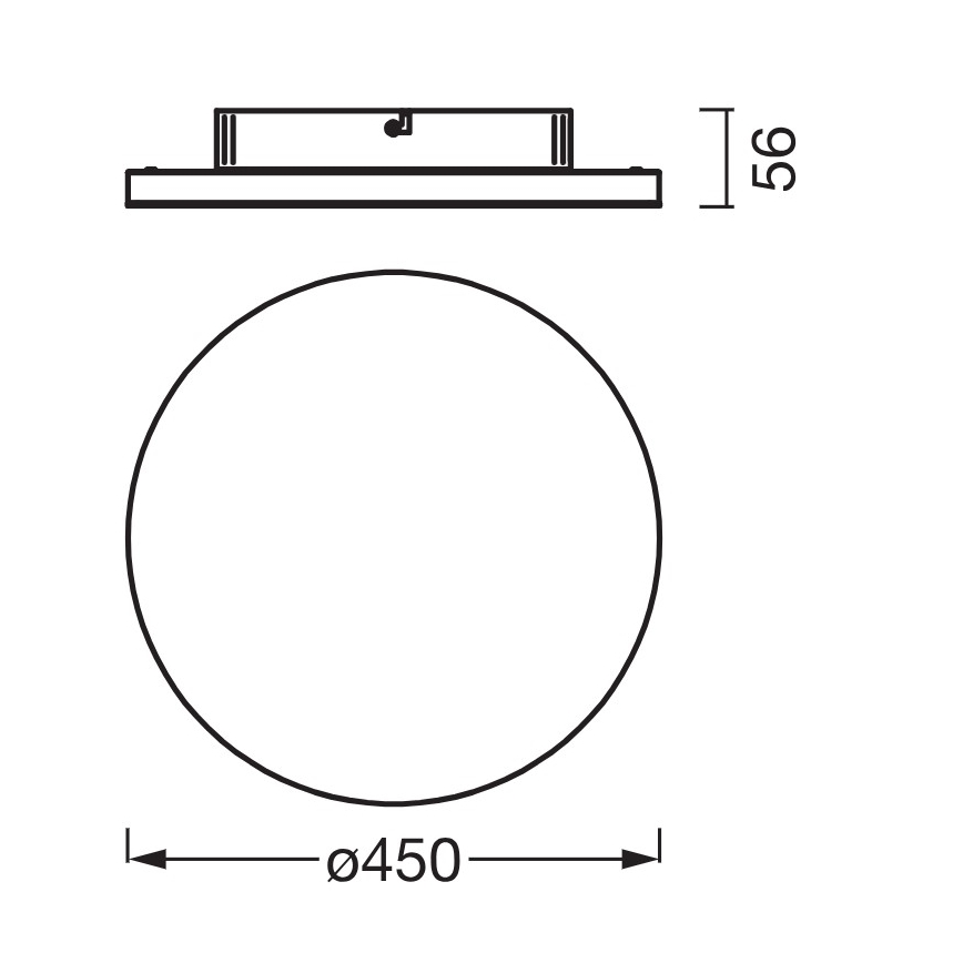 Osram - LED panel za površinsko montažo PLANON LED/28W/230V 3000K, premer 45 cm, bela