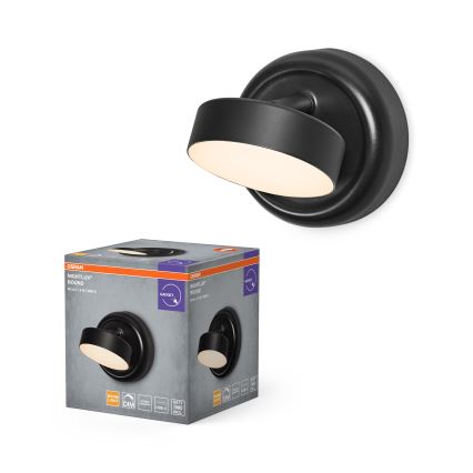 Osram - LED zatemnjiva polnilna stenska svetilka na dotik NIGHTLUX LED/1,8W/5V črna