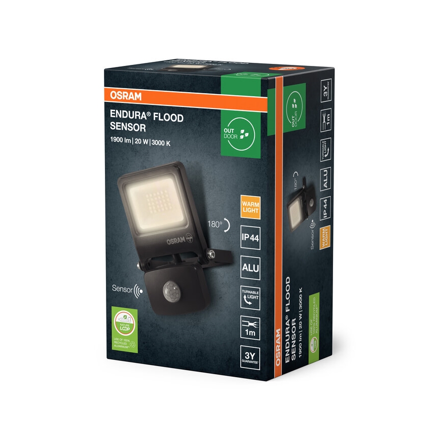 Osram - LED reflektor s senzorjem ENDURA LED/20W/230V 3000K IP44