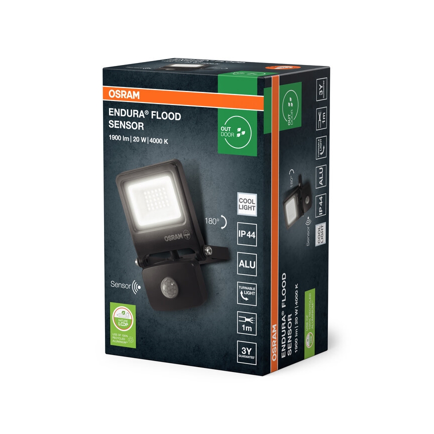 Osram - LED reflektor s senzorjem ENDURA LED/20W/230V 4000K IP44