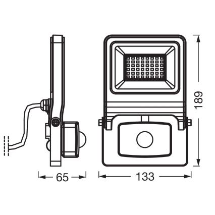 Osram - LED reflektor s senzorjem ENDURA LED/30W/230V IP44