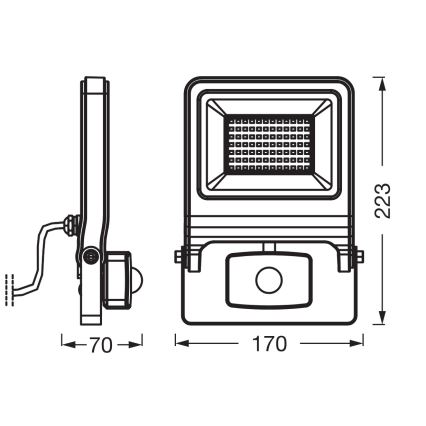 Osram - LED reflektor s senzorjem ENDURA LED/50W/230V 4000K IP44