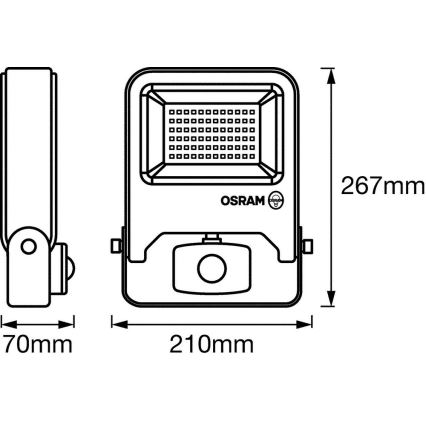 Osram - LED Reflektor s senzorjem ENDURA LED/50W/230V IP44