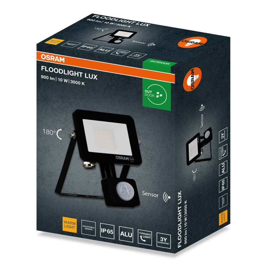 Osram - LED reflektor s senzorjem FLOODLIGHT LED/10W/230V 3000K IP65