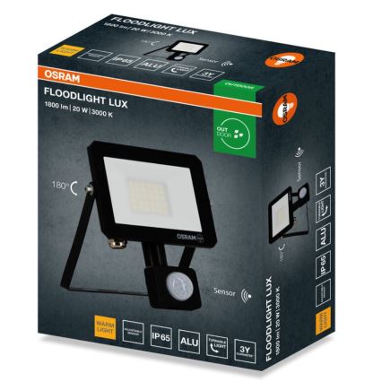 Osram - LED reflektor s senzorjem FLOODLIGHT LED/20W/230V 3000K IP65