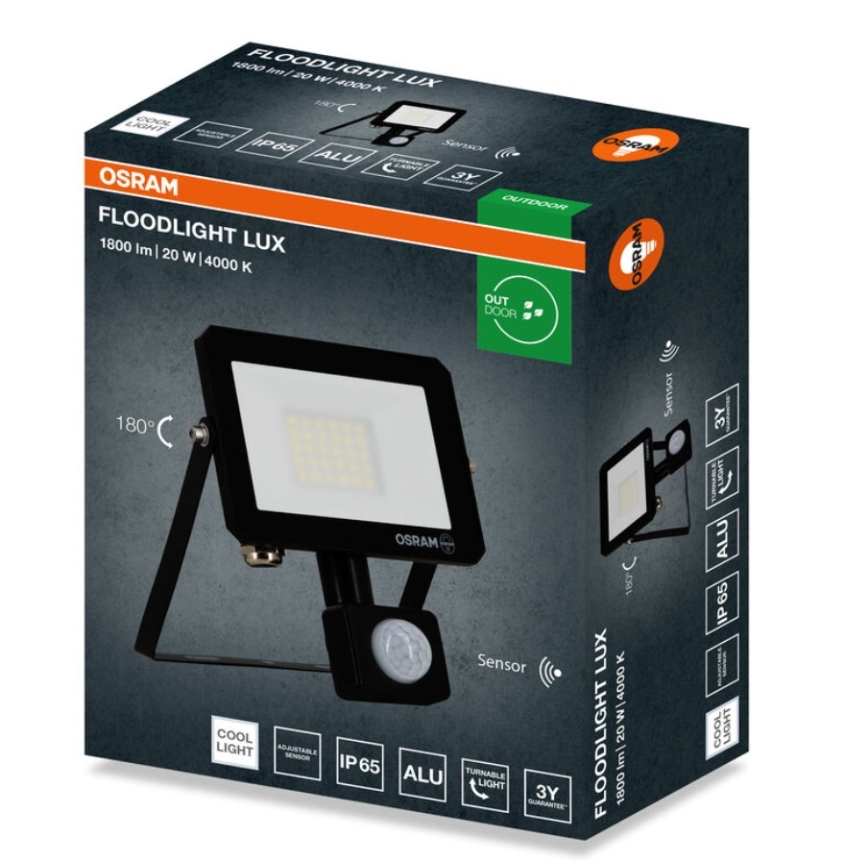 Osram - LED reflektor s senzorjem FLOODLIGHT LED/20W/230V 4000K IP65