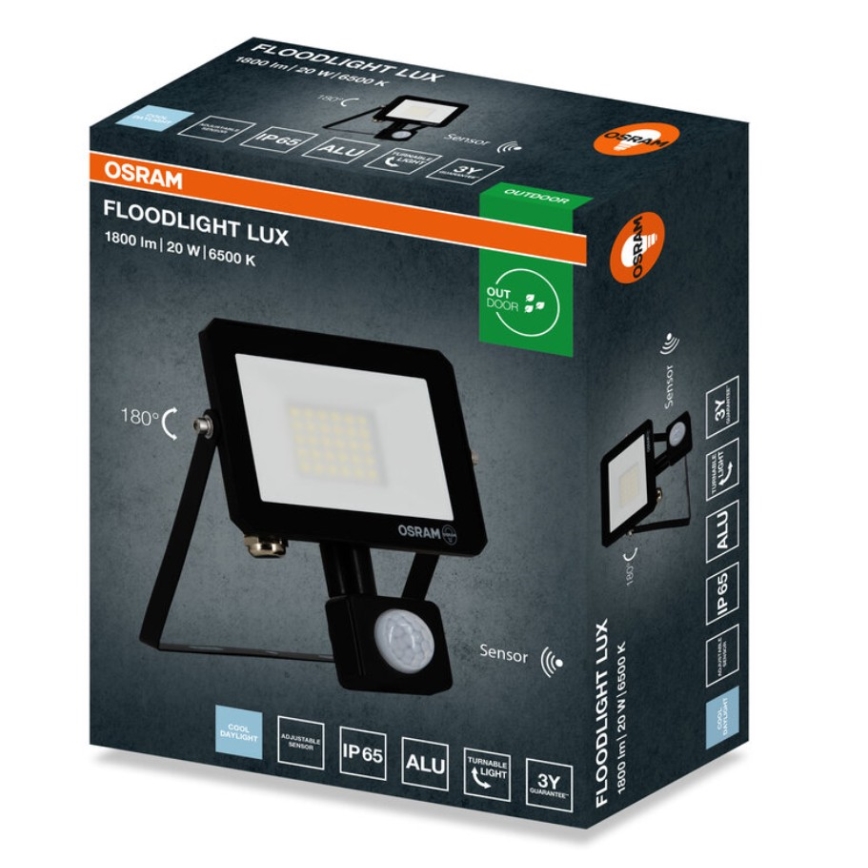 Osram - LED reflektor s senzorjem FLOODLIGHT LED/20W/230V 6500K IP65