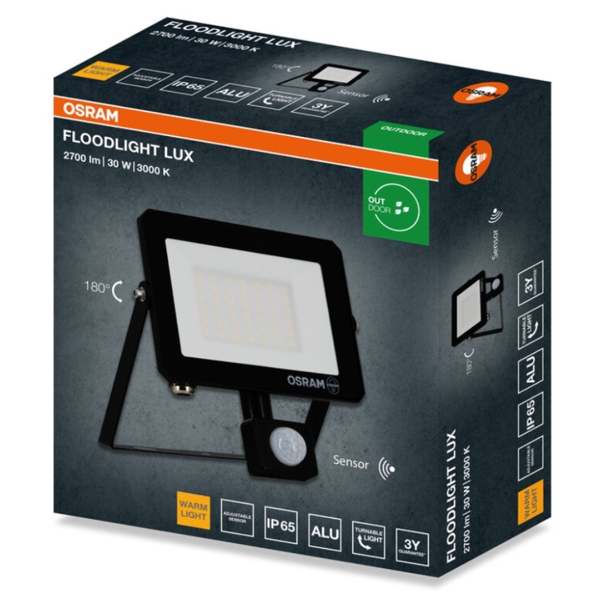 Osram - LED reflektor s senzorjem FLOODLIGHT LED/30W/230V 3000K IP65