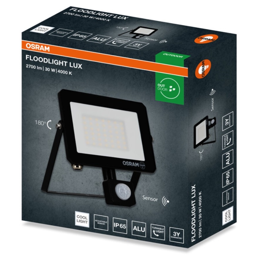 Osram - LED reflektor s senzorjem FLOODLIGHT LED/30W/230V 4000K IP65