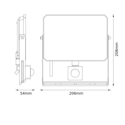 Osram - LED reflektor s senzorjem gibanja in senzorjem za mrak FLOODLIGHT LED/50W/230V 6500K IP65 črna