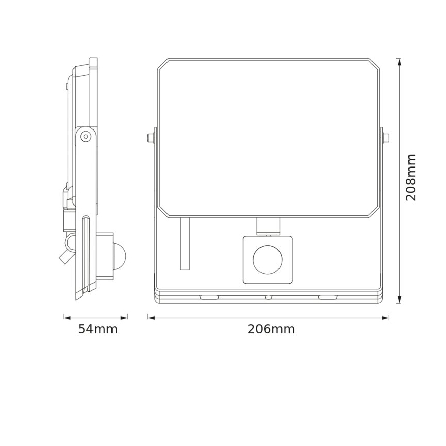 Osram - LED reflektor s senzorjem gibanja in senzorjem za mrak FLOODLIGHT LED/50W/230V 6500K IP65 črna