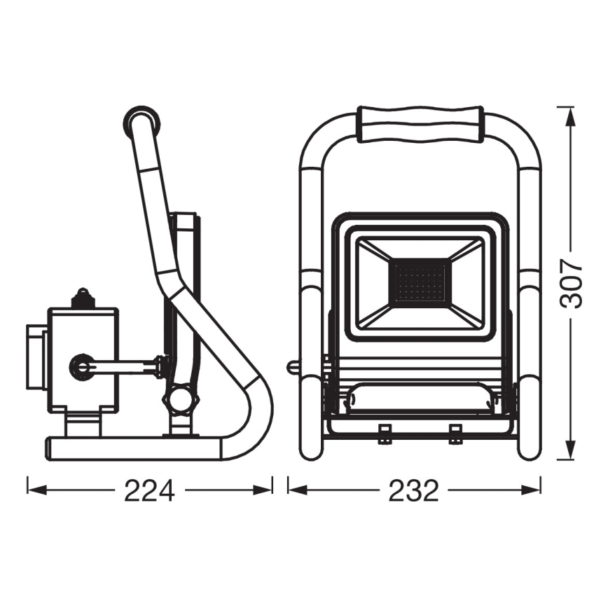 Osram - LED reflektor s stojalom R-STAND, LED/30W/230V, 4000K, P44, oranžen