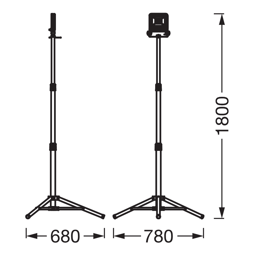 Osram - LED reflektor s stojalom TRIPOD LED/50W/230V 4000K IP65 oranžna