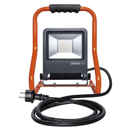 Osram - LED reflektor s nosilcem in vtičnicami R-STAND LED/50W/230V 4000K IP44 oranžna/antracit