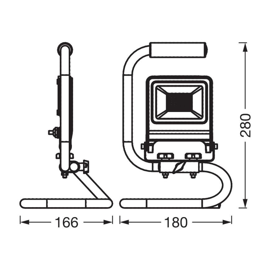 Osram - LED reflektor z nosilcem S-STAND, LED/20 W/230 V, 4000 K, IP65, antracit