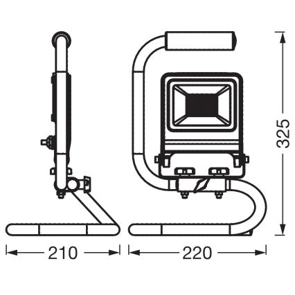 Osram - LED reflektor z nosilcem S-STAND LED/30W/230V 4000K IP65 antracit