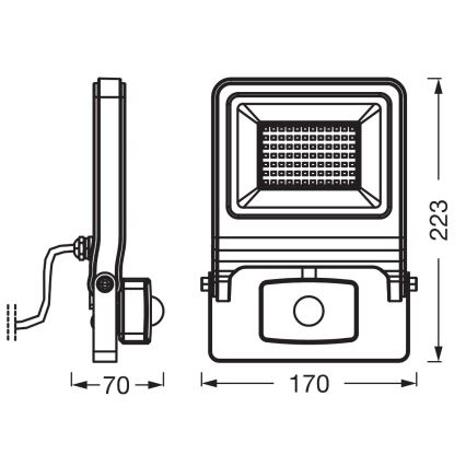 Osram - LED reflektor z senzorjem ENDURA LED/50W/230V 3000K IP44