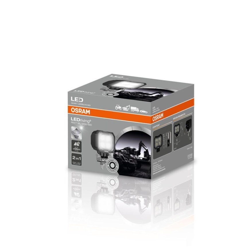 Osram - LED reflektor za avtomobil RECT WL VX80-WD LED/17W/12/24V IP69 6000K